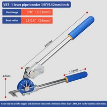 유압자키 실린더 프레스 터미널압착기 vtb 구리 벤더 영국 시스템 38mm 미터법 시스템 10mm 알루미늄 벤딩 머신 10-22mm 수동 레버리지 벤딩, vbt-1 9.52mm
