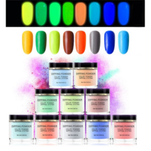 디핑 파우더 8종 대용량 네온 형광 젤네일 밤낮이 다른 젤네일, 인디고블루 DPY-10