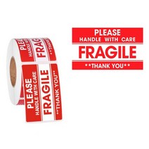 영문 취급주의 파손주의 롤 스티커 500매 택배 깨짐주의 _ 22092786EA