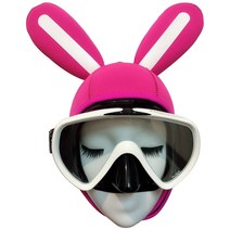 HYDRONE 카툰 스타일 다이빙 후드 3mm 네오프렌 스쿠버 다이빙 후드 스쿠버 헤드 커버 다이빙 캡 서핑 열 후드 프리다이빙 캡 수중 사진 스노클링 수영용, 토끼 토끼