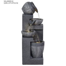 운수대통실내가습기 실내용분수 실외분수대 가습 항아리 분수대, 석탄컬러 51cm