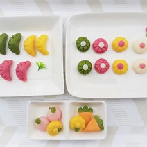 [담무] 강아지 추석간식 선물세트(꽃떡+송편+과일떡), 단품