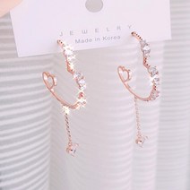 coco샵 은침 천연 스톤 여름시즌 귀걸이 화려한 원석 드롭 이어링