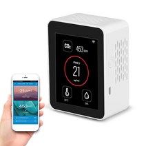 다기능 휴대용 공기 CO2 미세먼지 온습도 측정기 실외미세먼지측정기, 단품