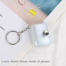 16 시트 미니 키체인 사진 앨범 1 2 인치 스냅 버튼 포켓 폴더 저널 노트 재료 종이 스토리지 도서 문자지, XC-YSKMN-01