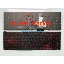 호환 노트북 부품 수리 sp br us uk la ru 백라이트 새로운 acer nitro 5 an515 54 an515 55 an515 43 an517 51 an517 52, ru 빨간색 백라이트