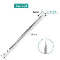 T12-I BC2 BC3 ILS J02 JL02 D24 T12 시리즈 교체 납땜기 인두기 팁 Hakko fx951 DIY 납땜 스테이션 키트, 옵션.01 CHINA, 옵션.04 T12-C08