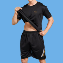 크로스핏 헬스 운동 반팔 티셔츠 밴딩 반바지 운동복 세트