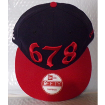 NEW ERA 9FIFTY 애틀란타 브레이브스 678(지역번호 시리즈) 스냅백 모자. 정상
