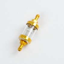 오토바이 에어 필터 판매 8mm/0.31 "CNC 알루미늄 합금 유리 오토바이 가스 연료 가솔린 오일 필터 모, 04 yellow