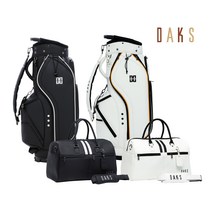 닥스골프 남성 경량 캐디백 보스턴백 세트 DKCB-029M/DKBB-029M (23년형), 블랙