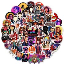 넷플릭스 미드 스티커 노트북 103050100pcs 낯선 것들 4 뜨거운 tv 쇼 애니메이션 자동차 오토바이 여행 수하물 전화 기타 만화, 100개