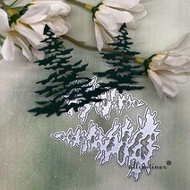 모양 틀 다이컷 두 소나무 금속 절단 스텐실 diy 스크랩북 장식 엠보싱 공예 커팅 템플릿, c-423