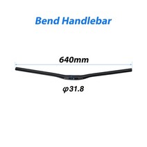 핸들바 자전거 MTB 자전거 자전거 핸들 제비 모양의 핸들 플랫 또는 라이즈 핸들 바 31.8 640/680/720/760/800mm Bycicle 부품, 31.8x640mm 플랫 바