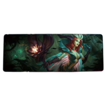 롤 LOL 디자인 마우스 패드 79종 시리즈 리그 오브 레전드 장패드 3mm 두께, 900x400mm + 3mm개, 연한 갈색 마법
