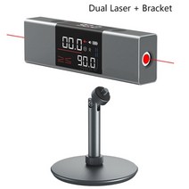 atuman li1 레이저 각도기 디지털 경사계 각도 측정 레벨링 미터 각도 눈금자 type-c 충전 레이저 측정 도구, 듀얼(브래킷 포함), 1개