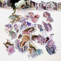레더스 소녀 감성 빈티지 인물 다꾸 스티커, 02. TLR02_100매