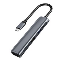 5in 1 USB-C 허브 어댑터 3.5mm 오디오 잭 2.0 3.0 유형 C 60W PD 도킹 스테이션 Macbook 노트북 데스크탑, 한개옵션0