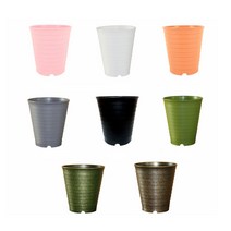 cocooning 아파트 실내 Round 분재 분갈이 감성 포트 타원형화분 5size, 블랙