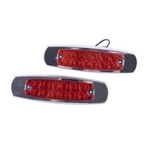 2Pcs 유니버설 12V 사이드 마커 라이트 클리어런스 LED 램프 물고기 모양 맞는 자동차 트럭 트레일러 트럭