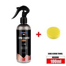 자동차 고체왁스 자동차광택기 자동차 나노 세라믹 코팅 페인트 케어 미러 샤인 크리스탈 왁스 스프레이 에, 04 F4 100ML