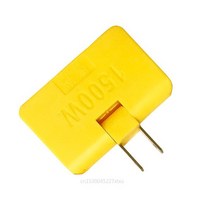 TS GLOBAL 3in 1 회전식 소켓 변환기 2500W 멀티 플러그 무선 전원 250V 콘센트 충전기 확장, 05 Yellow_01 250 볼트_01 미국_01 3