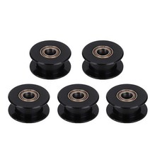 MR Double Carbon 투슬리스 아이들러 풀리 및 타이밍 휠 세트로 3D 프린터 업그레이드 - 5mm 보어 H 모양 6mm 벨트 휠 키트(블랙)