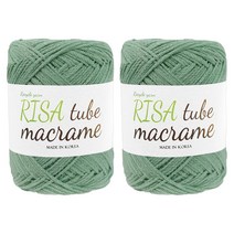 털실나라 리사 튜브 마크라메 250g 리사이클면사 2p, 38 인디민트