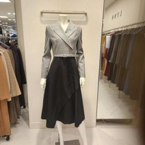 린 NC13 배색 벨티드 A라인 원피스 LGOPNJ9500