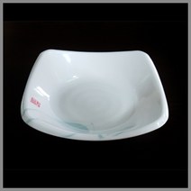 [대명멜라민] 뉴잎 멜라민 웰빙 사각찬기 (국내생산 멜라민 흰그릇 하얀그릇 업소용그릇), 1개, 찬기 2호