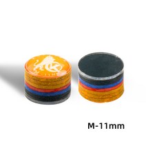 KONLLEN 큐 팁 레인보우 팁 11/14mm 9 다중 레이어 스누커 경도 S/SS/SX/M/MH/H 당구 당구 큐 당구 액세서리, 11mm M