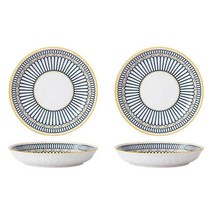 니치유 북유럽 도자기 접시 홈 식기 파스타볼 세트, BX2개