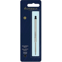 Waterman 워터맨 볼펜 잉크 리필심 파인 팁 블랙잉크 1개입, Black_1 refill
