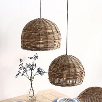 라탄전등갓 인도네시아 등나무 주방 거실 침실 카페 등커버 7종, B 라탄전등갓