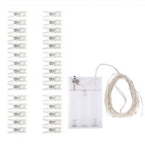 3m 사진 클립 문자열 조명 따뜻한 흰색 사진 클램프 LED 램프 화환 거실 침실 실내 정원 장식 공급