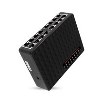 와이파이 네트워크 네트워킹 16 포트 10/100Mbps 스위치 이더넷 스마트 스위처 데스크탑용 고성능 RJ45 허브 인터넷 분배기, [01] Black