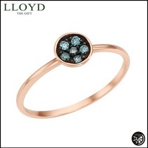 로이드 14K 18K Gold 블루 L-DIA 코인 반지 PT로이드 LRF21186D