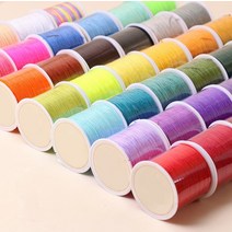 (45m)고품질 컬러면끈 재료 매듭팔찌 끈팔찌, 1롤(약45m), (R4748)X18화이트, 1개