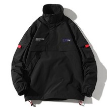 풀오버 오버핏 아노락 반집업 바람막이 윈드러너
