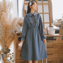 프렌치 원피스 겨울 가을 옷 소프트스타일 여성 뻣함 오렌지 첫사랑 숲 클래식 1616466059