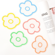 아크릴 컵받침 티코스터 커피받침 5컬러, 블루