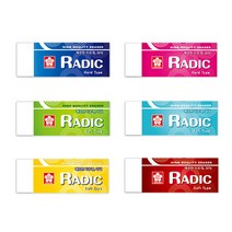 제브라 라딕 지우개 하드 타입 소프트 타입 XRNP 30개입 (23*50*10.5mm), 옐로우 × 30개입 (소프트 라딕)