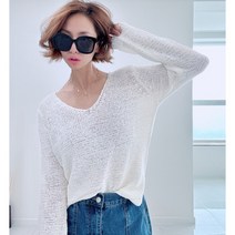 여성 봄 여름 가을 니트 스웨터 티셔츠 화요패드니트