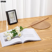 DFMEI 영롱한 모란 견포 7마리 조화 실내 거실 인테리어 소품 귤조화 결혼식 화담 꽃꽂이, [화이트]