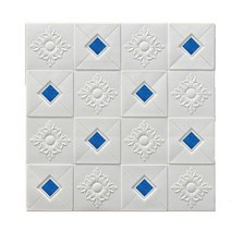 셀프 도배 수동 원룸 셀프 기계 풀칠기 풀 바르는 미장 70x70cm 3D 폼 스테레오 벽 스티커 자체 접착 DIY, 08 C-blue