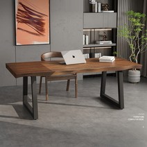 통나무 원목 우드슬랩 책상 테이블 2000, 120x60x75