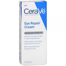 [세라비 정품]CeraVe 아이 리페어 크림14ml0.5온스다크 서클 및 붓기용 아이 크림, 0.5 Ounce (Pack of 3)