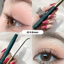 번지지않는마스카라 워터프루프 롱래쉬 컬러 볼륨 속눈썹픽서 huasurv 롱 슬렌더 두꺼운 컬리 내츄럴 파인 스무드 래스팅 논 스머지 뷰티 아이 메이크업 브러쉬, 02