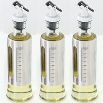 2+1 원터치 내열유리 오일병 350ML 3P세트, 3개, 스텐오일병 350ml