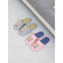 대학생 귀여운곰돌이 패브릭 앞막힘 거실 슬리퍼 커플용 개인병원 소음방지 쓰레빠